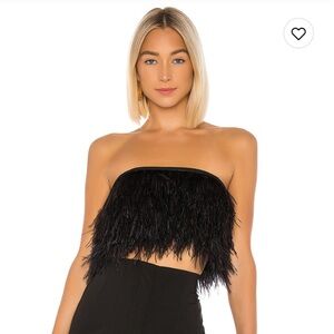 Camila Coelho Emiliana Feather Tube Top